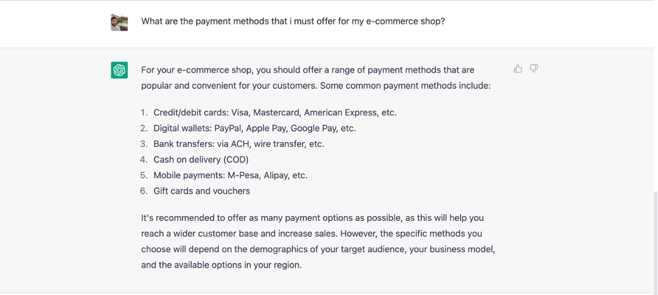 What are the payment methods that i must offer for my e-commerce shop?